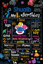 Load image into Gallery viewer, Baby Shark Themed Milestone Board for Kids Birthday