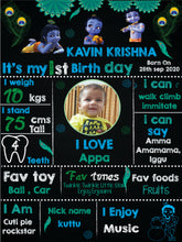 Load image into Gallery viewer, Unveiling Little Krishna Theme Customized Chalkboard | Kids Birthday Party