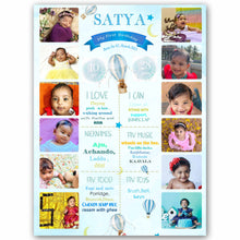 Load image into Gallery viewer, Celebrate the milestones of your little one's journey with our Hot Air Balloon Theme Customized Chalkboard/Milestone Board