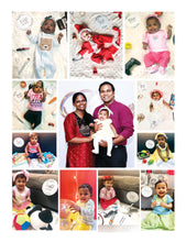 Load image into Gallery viewer, One Year - 12 Months Photo Collage Board - For First Birthday Model - 23 - Made of Wooden MDF board
