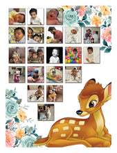 Load image into Gallery viewer, One Year - 12 Months Photo Collage Board - For First Birthday - Deer Theme - Made of Wooden MDF board