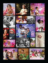 Load image into Gallery viewer, One Year - 12 Months Photo Collage Board - For First Birthday Model - 16 - Made of Wooden MDF board