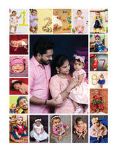 Load image into Gallery viewer, One Year - 12 Months Photo Collage Board - For First Birthday Model - 19 - Made of Wooden MDF board
