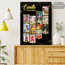 Load image into Gallery viewer, photo collage board,baby collage board ,1 to 12 month baby collage ,collage board in wooden,wall hanging baby photo,theme collage board, customized collage board,free delivery,online combo,combo kit for adults,kids,womens,delivery all over India, budget friendly, elite party decors, surprise party decor,indoor and outdoor party decors