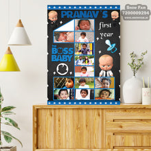 Load image into Gallery viewer, photo collage board,baby collage board ,1 to 12 month baby collage ,collage board in wooden,wall hangind baby photo,theme collage board, customized collage board,free delivery,online combo,combo kit for adults,kids,womens,delivery all over india,budget friendly,elite party decors,surprise party decor,indoor and outdoor party decors