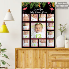 Load image into Gallery viewer, photo collage board,baby collage board ,1 to 12 month baby collage ,collage board in wooden,wall hanging baby photo,theme collage board, customized collage board,free delivery,online combo,combo kit for adults,kids,womens,delivery all over India, budget friendly, elite party decors, surprise party decor,indoor and outdoor party decors