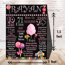 Load image into Gallery viewer, Elevate your child's birthday with a Candy Theme Milestone Board