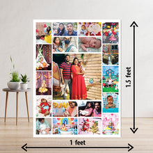 Load image into Gallery viewer, photo collage board,baby collage board ,1 to 12 month baby collage ,collage board in wooden,wall hanging baby photo,theme collage board, customized collage board,free delivery,online combo,combo kit for adults,kids,womens,delivery all over India, budget friendly, elite party decors, surprise party decor,indoor and outdoor party decors
