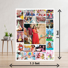 Load image into Gallery viewer, photo collage board,baby collage board ,1 to 12 month baby collage ,collage board in wooden,wall hanging baby photo,theme collage board, customized collage board,free delivery,online combo,combo kit for adults,kids,womens,delivery all over India, budget friendly, elite party decors, surprise party decor,indoor and outdoor party decors