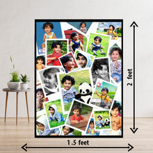 Load image into Gallery viewer, photo collage board,baby collage board ,1 to 12 month baby collage ,collage board in wooden,wall hangind baby photo,theme collage board, customized collage board,free delivery,online combo,combo kit for adults,kids,womens,delivery all over india,budget friendly,elite party decors,surprise party decor,indoor and outdoor party decors