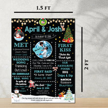Load image into Gallery viewer, Christmas Theme Wedding Anniversary Customized Chalkboard / Milestone board gift for Husband Wife