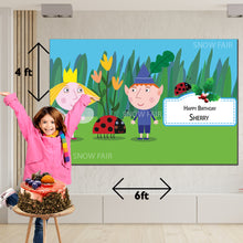 Load image into Gallery viewer, GET THE BEST OF BEN & HOLLY 6*4 BIRTHDAY BACKDROP DECORATIONS AND HAPPY BITHRTHDAY BANNER AND THEME BANNERS ,1ST BIRTHDAY DECORATIONS SIMPLE BIRTHDAY DECORATIONS AT HOME ONLINE FROM OUR STORES.BEN & HOLLY BACKDROP BANNERS.HAPPY BIRTHDAY BANNER ALL OVER INDIA.