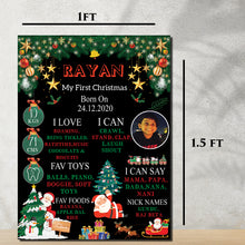 Load image into Gallery viewer, Christmas Theme Customized Chalkboard / Milestone Board for Kids Birthday Party - Made of MDF Wooden Board