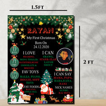 Load image into Gallery viewer, Christmas Theme Customized Chalkboard / Milestone Board for Kids Birthday Party - Made of MDF Wooden Board