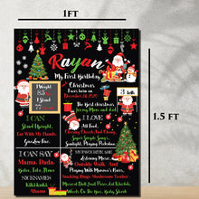 Load image into Gallery viewer, Christmas Theme Customized Chalkboard / Milestone Board for Kids Birthday Party - Made of MDF Wooden Board