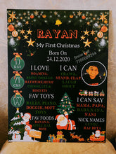 Load image into Gallery viewer, Snow Fair - 60th Birthday Chalkboard / Milestone Board for Kids Birthday Party- Made of MDF Wooden Board