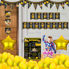 Load image into Gallery viewer, Construction combo birthday decor ,theme Construction for kits birthday, Construction birthday kit, Construction home party decor ,Construction theme baby name banner customized ,customized Construction theme, theme for baby boys and girls birthday party, Construction milestone chalkboard and combo kits Express Delivery All Over India . Book Online At The Best Discounted Offer Price, Budget Friendly, Elite Party Decors, Surprise Party Decors, Indoor And Outdoor Party Decor