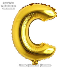 Load image into Gallery viewer, Snow Fair - 16 Inches Gold Color Alphabet Foil Balloons For Birthday Party Decoration