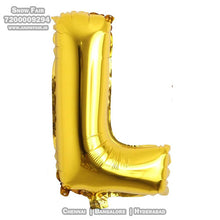 Load image into Gallery viewer, Snow Fair - 16 Inches Gold Color Alphabet Foil Balloons For Birthday Party Decoration