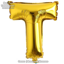 Load image into Gallery viewer, Snow Fair - 16 Inches Gold Color Alphabet Foil Balloons For Birthday Party Decoration