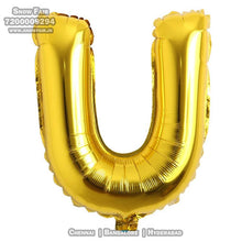 Load image into Gallery viewer, Snow Fair - 16 Inches Gold Color Alphabet Foil Balloons For Birthday Party Decoration