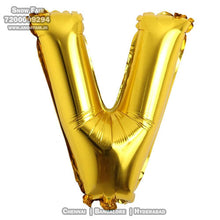Load image into Gallery viewer, Snow Fair - 16 Inches Gold Color Alphabet Foil Balloons For Birthday Party Decoration