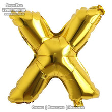 Load image into Gallery viewer, Snow Fair - 16 Inches Gold Color Alphabet Foil Balloons For Birthday Party Decoration