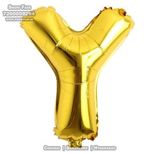 Load image into Gallery viewer, Snow Fair - 16 Inches Gold Color Alphabet Foil Balloons For Birthday Party Decoration
