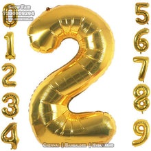 Load image into Gallery viewer, Snow Fair -16 Inches Gold Color Foil Number Balloons for Birthday Party Decoration.