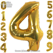 Load image into Gallery viewer, Snow Fair-40 Inches Gold Color Foil Number Balloons for Birthday Party Decoration. Can Float in the air with Helium