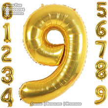 Load image into Gallery viewer, Snow Fair-40 Inches Gold Color Foil Number Balloons for Birthday Party Decoration. Can Float in the air with Helium