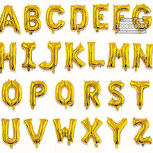 Load image into Gallery viewer, Snow Fair - Custom Phrase 16" Inch Alphabet Letters & Numbers Foil Balloon | Create Your Own Balloon Banner ( Gold )