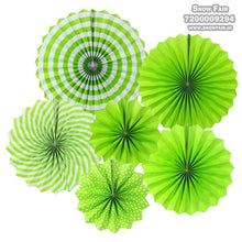 Load image into Gallery viewer, Green paper fan decoration, Green paper fan wall decorations, Green paper fan decorations for birthday, fan decoration for birthday, colour Green paper fan decoration for birthday, colour Green paper fan decoration for anniversary, colour Green paper fan decoration for baby shower Express Delivery All Over India . Book Online At The Best Discounted Offer Price, Budget Friendly, Elite Party Decors, Surprise Party Decors, Indoor And Outdoor Party Decor