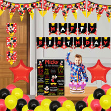 Load image into Gallery viewer, Mickey combo birthday decor ,theme Mickey for kits birthday, Mickey birthday kit, Mickey home party decor ,Mickey theme baby name banner customized ,customized Mickey theme, theme for baby boys and girls birthday party, Mickey milestone chalkboard and combo kits Express Delivery All Over India . Book Online At The Best Discounted Offer Price, Budget Friendly, Elite Party Decors, Surprise Party Decors, Indoor And Outdoor Party Decor