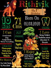 Load image into Gallery viewer, Lion King combo birthday decor ,theme Lion King for kits birthday, Lion King birthday kit, Lion King home party decor ,Lion King theme baby name banner customized ,customized Lion King theme, theme for baby boys and girls birthday party, Lion King milestone chalkboard and combo kits Express Delivery All Over India . Book Online At The Best Discounted Offer Price, Budget Friendly, Elite Party Decors, Surprise Party Decors, Indoor And Outdoor Party Decor