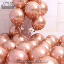 Load image into Gallery viewer, Snow Fair-Rose Gold Colour Metallic Balloons-(Pack of 50)for Birthday,Anniversary,Baby shower and Bachelorette Party decor