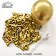 Load image into Gallery viewer, Snow Fair - Gold Colour Metallic Balloons - ( Pack of 50 ) for Birthday, Anniversary, Baby shower and Bachelorette Party decorations