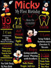 Load image into Gallery viewer, Mickey combo birthday decor ,theme Mickey for kits birthday, Mickey birthday kit, Mickey home party decor ,Mickey theme baby name banner customized ,customized Mickey theme, theme for baby boys and girls birthday party, Mickey milestone chalkboard and combo kits Express Delivery All Over India . Book Online At The Best Discounted Offer Price, Budget Friendly, Elite Party Decors, Surprise Party Decors, Indoor And Outdoor Party Decor