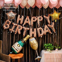 Load image into Gallery viewer, buy-birthday-decorations -black-gold-theme-online india.GET THE BEST OF BIRTHDAY DECORATIONS AND BITHRTHDAY BANNER AND 1ST BIRTHDAY DECORATIONS SIMPLE BIRTHDAY DECORATIONS AT HOME ONLINE FROM OUR STORES