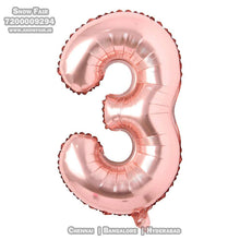 Load image into Gallery viewer, Snow Fair-40 Inches Rose Gold Color Foil Number Balloons for Birthday Party Decoration. Can Float in the air with Helium