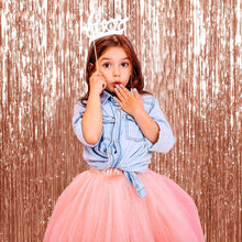 Load image into Gallery viewer, Metallic Rose gold foil curtain, Metallic Foil Fringe, Metallic Foil Tinsel, Metallic Rose gold foil curtain For Backdrop, Metallic Rose gold foil curtain For Backdrop For Birthday, Anniversary ,metallic backdrop for party, Express Delivery All Over India . Book Online at the Best Discounted Offer Price, Budget Friendly, Elite Party Decors, Surprise Party Decors, Indoor and Outdoor Party Decor