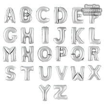 Load image into Gallery viewer, Snow Fair - Custom Phrase 16" Inch Silver Colour Alphabet Letters & Numbers Foil Balloon | Create Your Own Balloon Banner ( Silver)