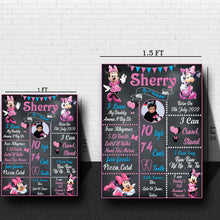 Load image into Gallery viewer, Elevate your kid's birthday celebration with our Minnie Mouse Theme Chalkboard Board, now available for online shopping in India
