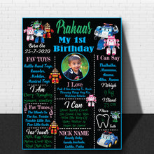 Load image into Gallery viewer, Elevate your child's birthday celebration with our Robocar Poli Theme Milestone Board. Shop online in India to make their day truly special