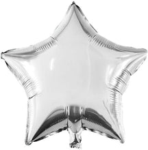 Load image into Gallery viewer, Premium Star foil Balloons silver for Birthday party and all occasions, Express delivery all over india,Book online at the best discounted offer price, silver Star foil Balloons for birthday decoration, silver Star foil Balloons decoration , silver Star foil Balloons , budget friendly, elite party decors, surprise party decors, indoor and outdoor party decor