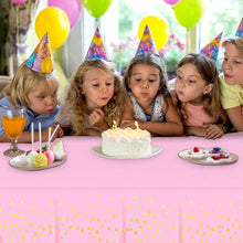 Load image into Gallery viewer, Snow Fair Premium Pink and Gold Party Supplies Birthday Party Decorations Pink Disposable Tableware Set - Paper Cups Plates Straws Table Cloth Birthday Party Decor for kids and adults, Express Delivery All Over India . Book Online at the Best Discounted Offer Price, Budget Friendly, Elite Party Decors, Surprise Party Decors, Indoor and Outdoor Party Decor