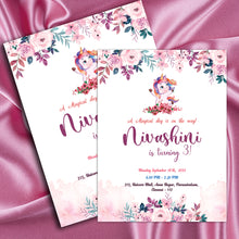 Load image into Gallery viewer, Unicorn Theme E invitation