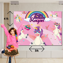 Load image into Gallery viewer, Unicorn Backdrop Banner
