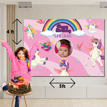 Load image into Gallery viewer, Unicorn Backdrop Banner