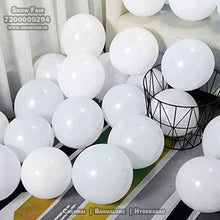 Load image into Gallery viewer, Premium Metallic WHITE Balloons for Birthday party and all occasions. Express delivery all over india . Book online at the best discounted offer price. WHITE balloon decoration for birthday , WHITE balloon decoration , WHITE metallic balloons , WHITE balloon decoration